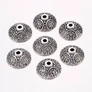 Kép 2/2 - Mintás kupola gyöngykupak, antik ezüst színű, 10 mm