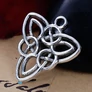Kép 1/2 - Kelta kereszt fityegő, medál, antik ezüst színű, 24x22 mm