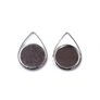 Kép 2/2 - Csepp alakú medálalap, antik ezüst színű, 12 mm-es lencséhez, 21x15 mm