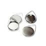 Kép 1/2 - Csepp alakú medálalap, antik ezüst színű, 12 mm-es lencséhez, 21x15 mm