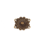 Kép 1/2 - Virág összekötő, karkötőalap, medálalap, antik bronz színű, 29x26 mm