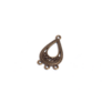 Kép 1/2 - Csepp összekötő, fülbevalóalap, antik bronz színű, 28x15 mm