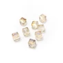 Kép 1/2 - Sárga színjátszó kocka üveg gyöngy, 10x10x10 mm