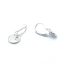 Kép 2/2 - Kerek tányéros, francia kapcsos fülbevalóalap, ezüst színű, 25x13 mm, 12 mm-es lencséhez, 1 pár/cs
