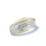 Kép 3/3 - Citrin sárga AB színjátszó, csiszolt ovális üveg gyöngy, 22x13x8 mm