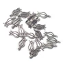 Kép 2/2 - Pici virág, tulipán fityegő, medál, antik ezüst színű, 10x4,5 mm