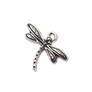 Kép 1/3 - Szitakötő fityegő, medál, antik ezüst színű, 18x15 mm