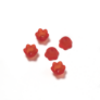 Kép 2/2 - Akril virág gyöngy, gyöngykupak, matt piros, 10x6 mm