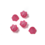 Kép 2/2 - Akril virág gyöngy, gyöngykupak, matt sötét rózsaszín, 10x6 mm