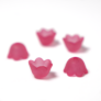Kép 1/2 - Akril virág gyöngy, gyöngykupak, matt sötét rózsaszín, 10x6 mm