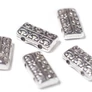 Kép 1/2 - Díszes távtartó, antik ezüst színű, 14x8 mm