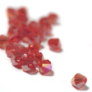 Kép 2/2 - Piros AB csiszolt bicone üveg gyöngy, 6 mm