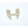 Kép 1/3 - Nagy angyalszárny köztes, antik arany színű, 42x38 mm