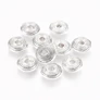 Kép 2/2 - Mintás lapos fánk köztes, antik ezüst színű, műanyag, 14x5 mm