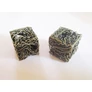 Kép 3/3 - Drót kocka köztes, antik bronz színű, 15x15x15 mm