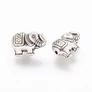 Kép 1/2 - Elefánt köztes, antik ezüst színű, 13x9 mm