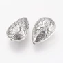 Kép 1/2 - Mintás csepp köztes, antik ezüst színű, műanyag, 27x17x11 mm