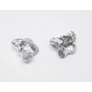 Kép 2/2 - Ezüst lepke üveg medál, 15x13 mm