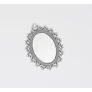 Kép 1/2 - Díszes medálalap, antik ezüst színű, 38x30 mm, 25x18 mm-es lencséhez