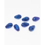 Kép 1/3 - Metálkék csiszolt csepp üveg gyöngy, 12x6 mm