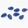Kép 2/3 - Metálkék csiszolt csepp üveg gyöngy, 12x6 mm