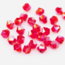 Kép 1/2 - Piros AB  színjátszó csiszolt bicone üveg gyöngy, 4 mm