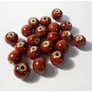 Kép 1/2 - Piros porcelán gyöngy, 8 mm