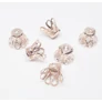 Kép 2/3 - Áttört gyöngykupak, rózsa arany színű, 9x6 mm