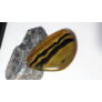 Kép 1/3 - Achát ásvány medál, sárgásbarna, 59x38x6 mm