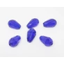 Kép 2/3 - Sötétkék csiszolt csepp üveg gyöngy, 12x6 mm