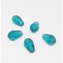 Kép 2/2 - Türkiz kék csiszolt csepp üveg gyöngy, 12x6 mm