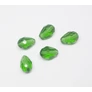 Kép 1/2 - Zöld csiszolt csepp üveg gyöngy, 11x8 mm