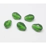Kép 2/2 - Zöld csiszolt csepp üveg gyöngy, 11x8 mm