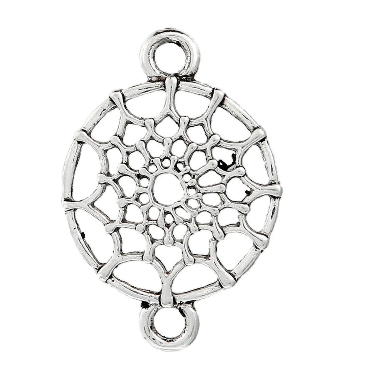 Álomfogó összekötő, antik ezüst színű, 33x23 mm