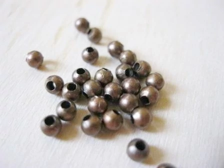 Gömb köztes, vörösréz színű, 3 mm , 100 db/cs
