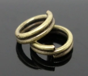 Szerelőkarika, antik bronz színű, dupla, 4,5 mm, 20 db/cs