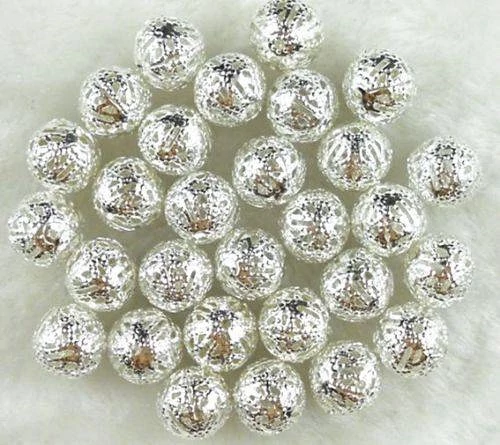 Ezüst színű filigrán köztes, 10 mm