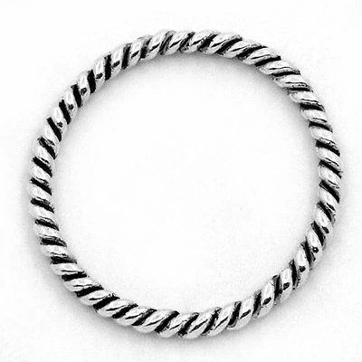 Recés karika összekötő, antik ezüst színű, 18 mm