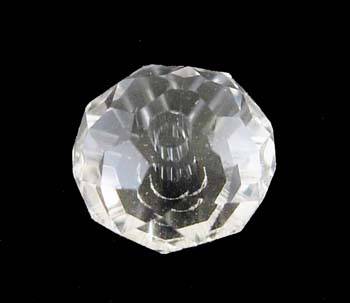 Kristály csiszolt üveg gyöngy, fánk, abakusz, 8x6 mm