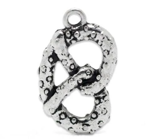 Perec fityegő, medál, antik ezüst színű, 22x13 mm