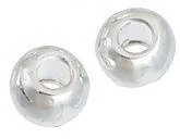 Kerekded köztes, ezüst színű, 4x3 mm, 50db/cs