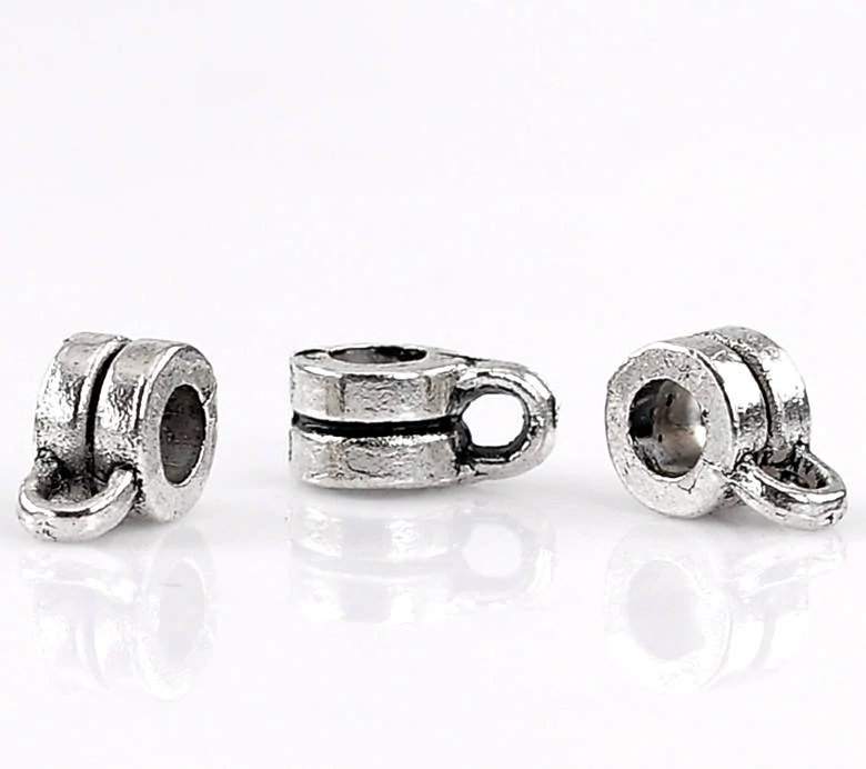 Medálakasztó, medáltartó, antik ezüst színű, 9x4x6 mm