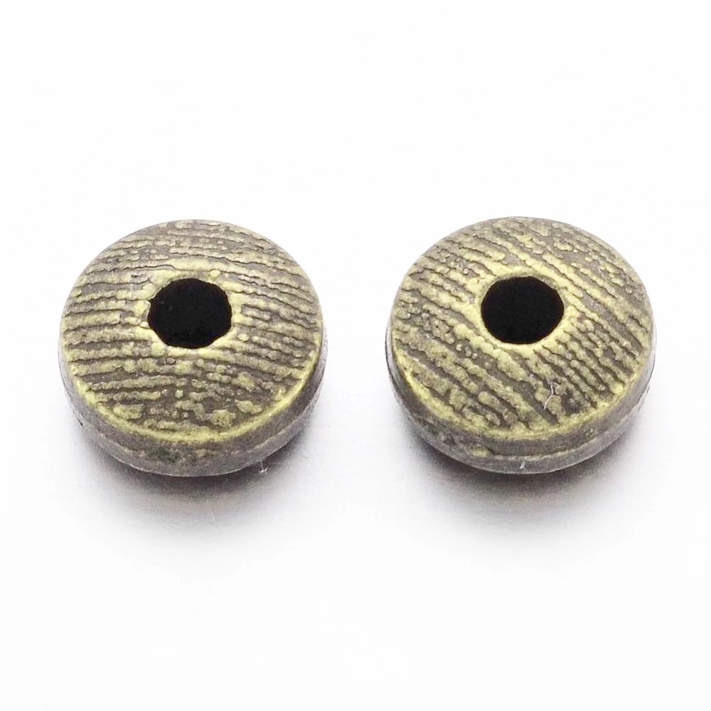Korong köztes, antik bronz színű, 8x4 mm