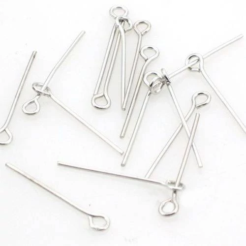 Szerelőpálca, szemes, ezüst színű, 32 mm, 50 db/cs