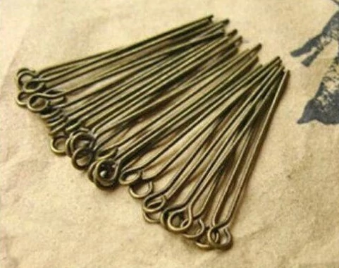 Szerelőpálca, szemes, antik bronz színű, 30 mm, 50 db/cs