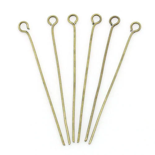 Szerelőpálca, szemes, antik bronz színű, 45 mm, 50 db/cs