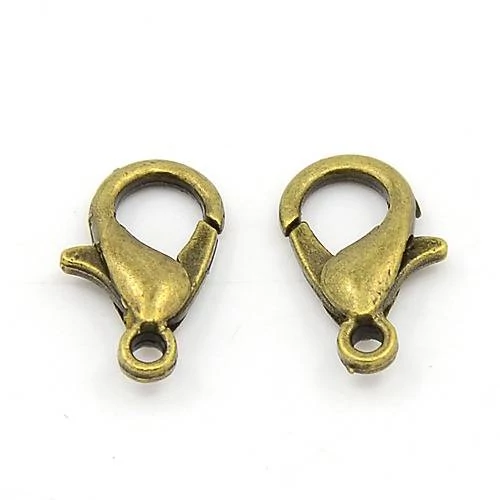 Delfinkapocs, antik bronz színű, 10x6 mm