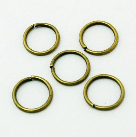 Szerelőkarika, antik bronz színű, szimpla, 9 mm