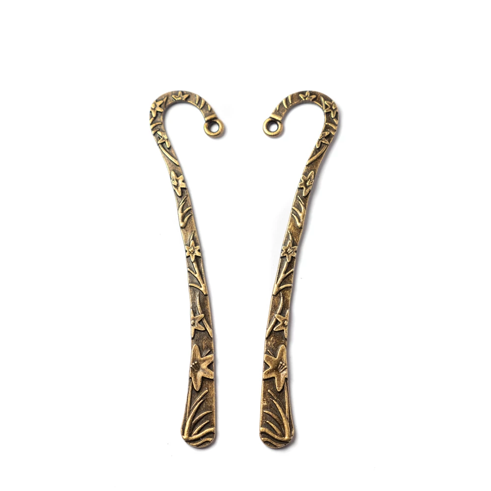 Könyvjelző alap, antik bronz színű, 80 mm