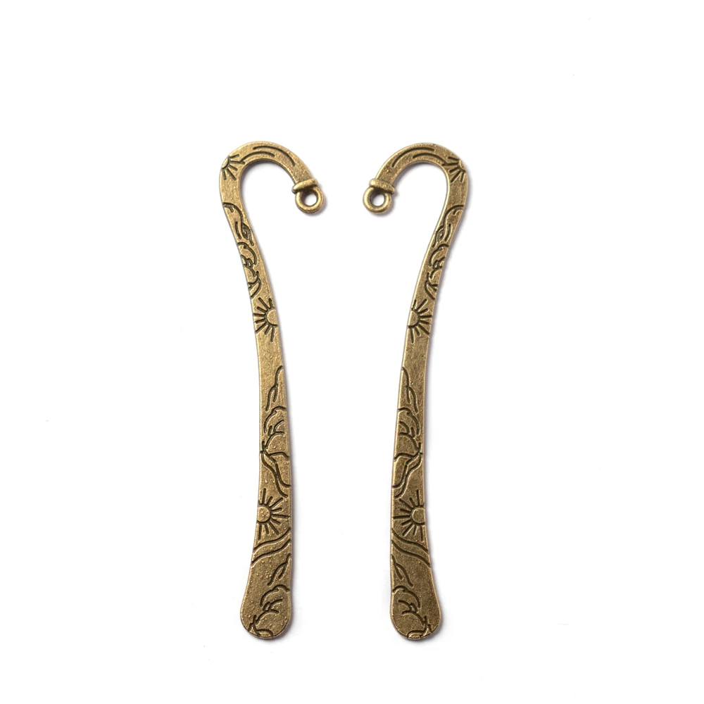 Könyvjelző alap, antik bronz színű, 82 mm